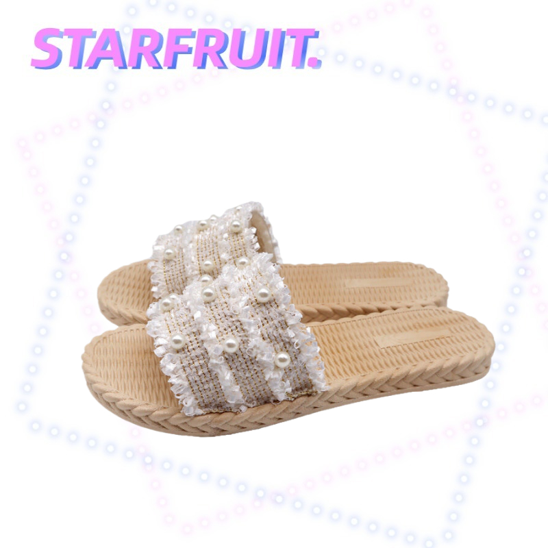 Internet Hot Slippers Imitation Straw Travel Linen Flip-Flops outside ...