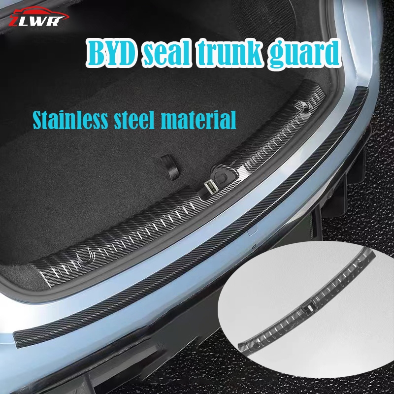 ZLWR BYD Seal Trunk Guard Trunk Protector Stainless Steel Carbon Fiber ...