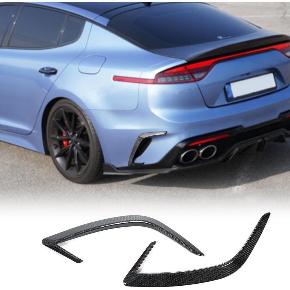 Stinger Real Carbon Fiber Rear Vent Cover for Kia Stinger 20182021 Rear Bumper Splitters