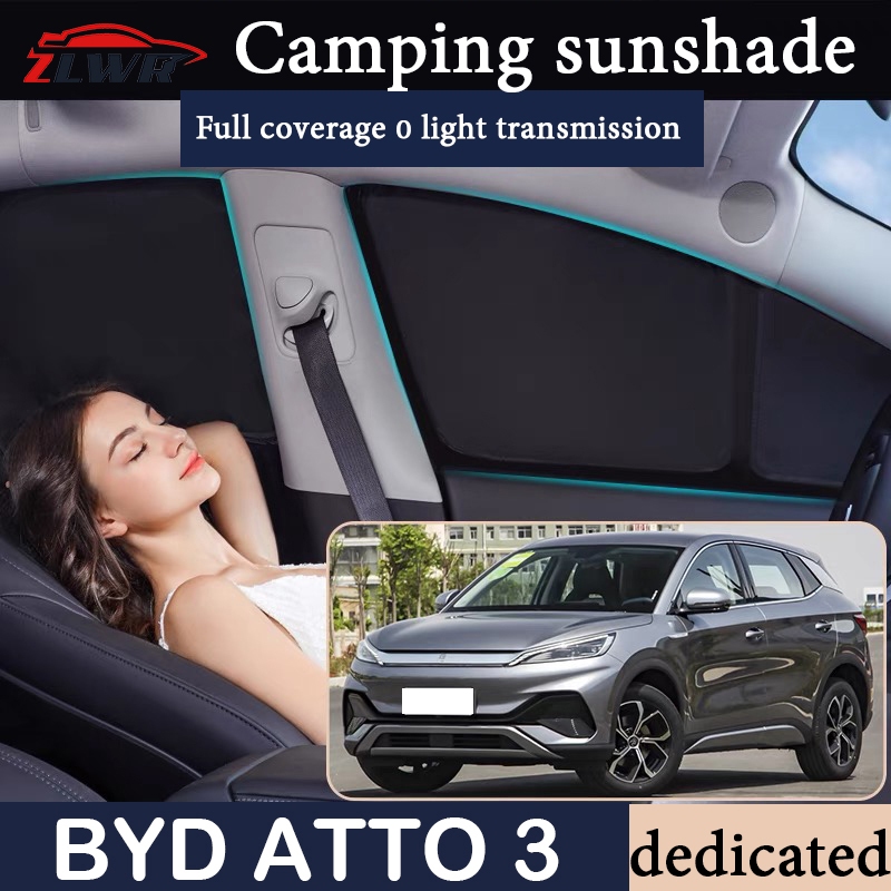 ZLWR BYD ATTO3 2022-2024 Sun Shade Camping Privacy Side Curtain Sun ...