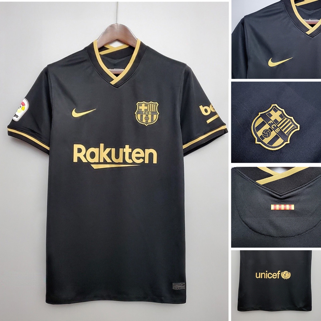 20-21 Barcelona away football jersey black football training uniform ...