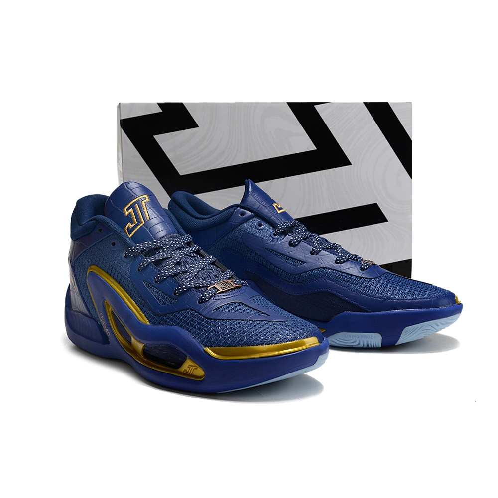 2024New Air Jordan Jumpman Tatum 1 Deep Blue Gold Men's Running Shoes ...