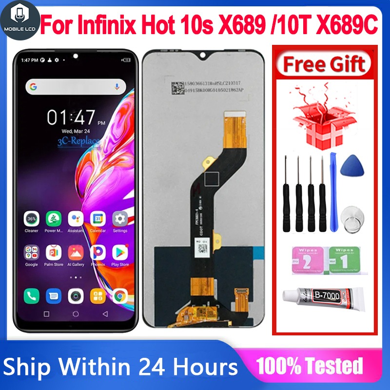 Original For With Frame Infinix Hot 10s X689 Hot 10T X689C Smart 