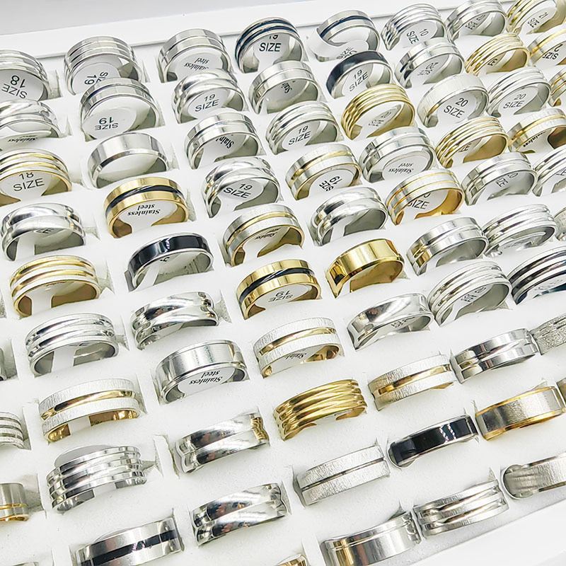 20pcs/Lot Factory Wholesale Hot Mix Style Simple Stainless Steel Finger ...