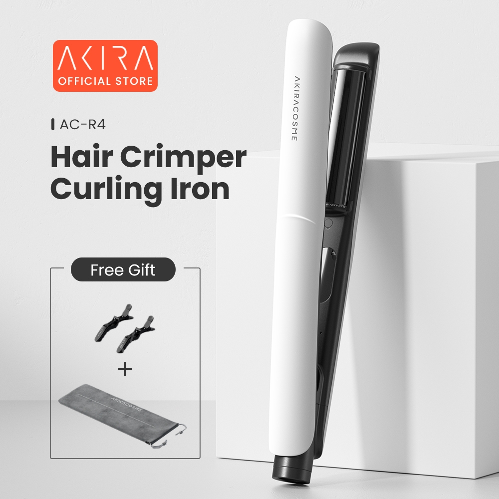 Akiracosme Hair Crimper Curling Iron, Negative ions Professional Flat