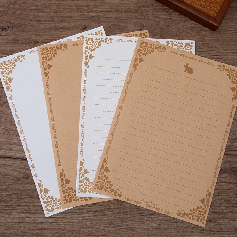 10pcs/set Kawaii Bunny Kraft Paper Letter Pads Retro Writing Paper for ...
