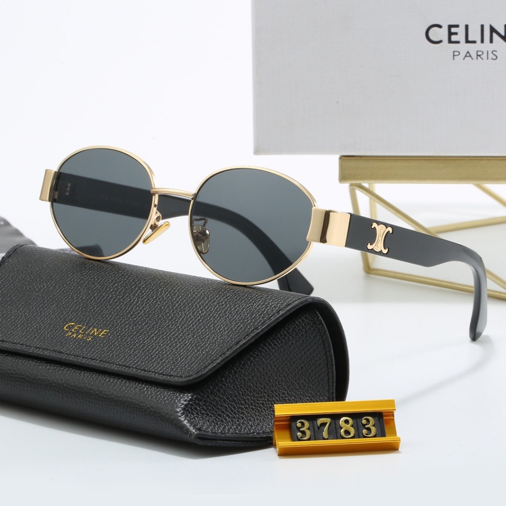 Small Metal Frame Oval Sunglasses for Women 2024 Brand Designer Fashion ...