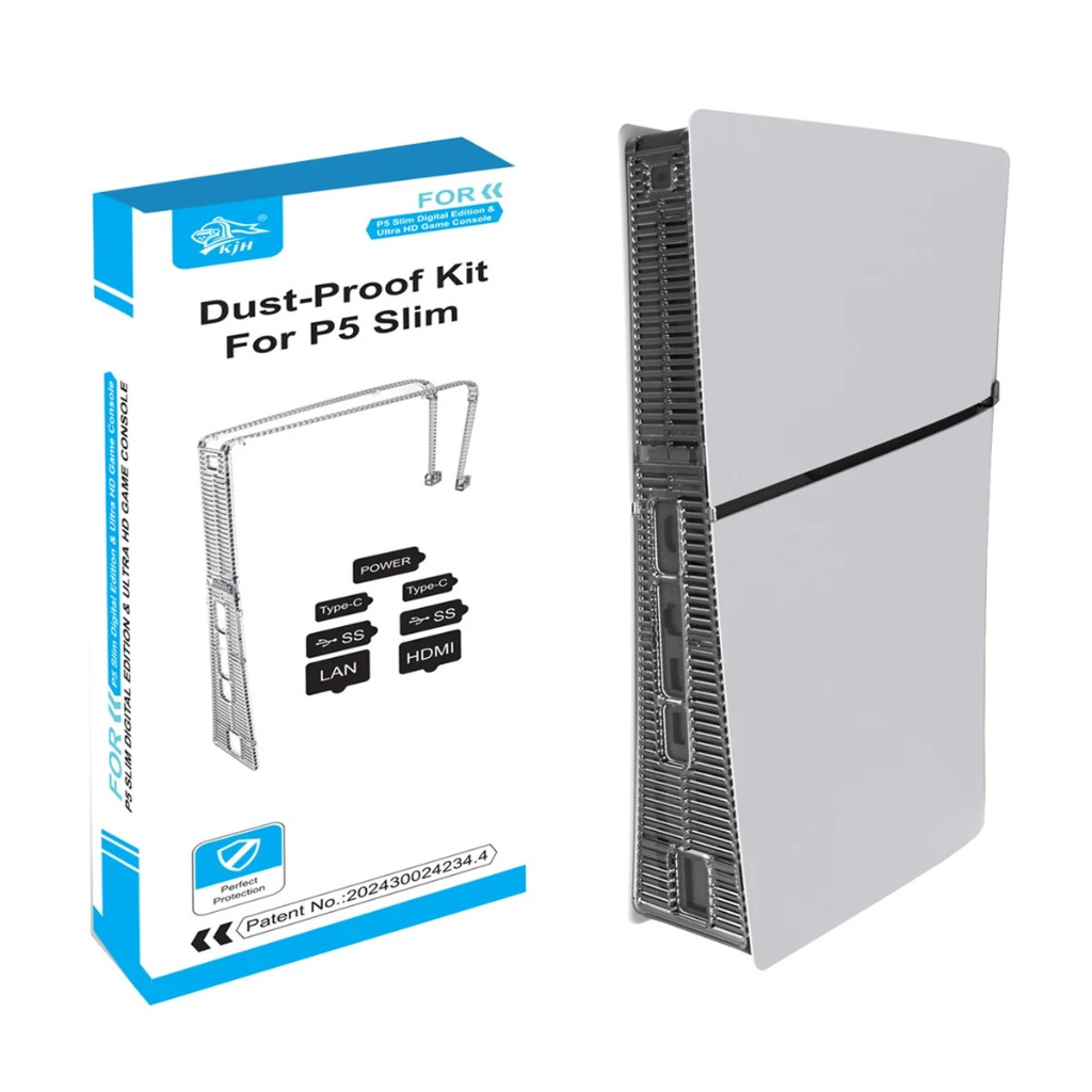 For PS5 Slim Console Side Dust Proof Filter Cover Silicone Dust Net ...