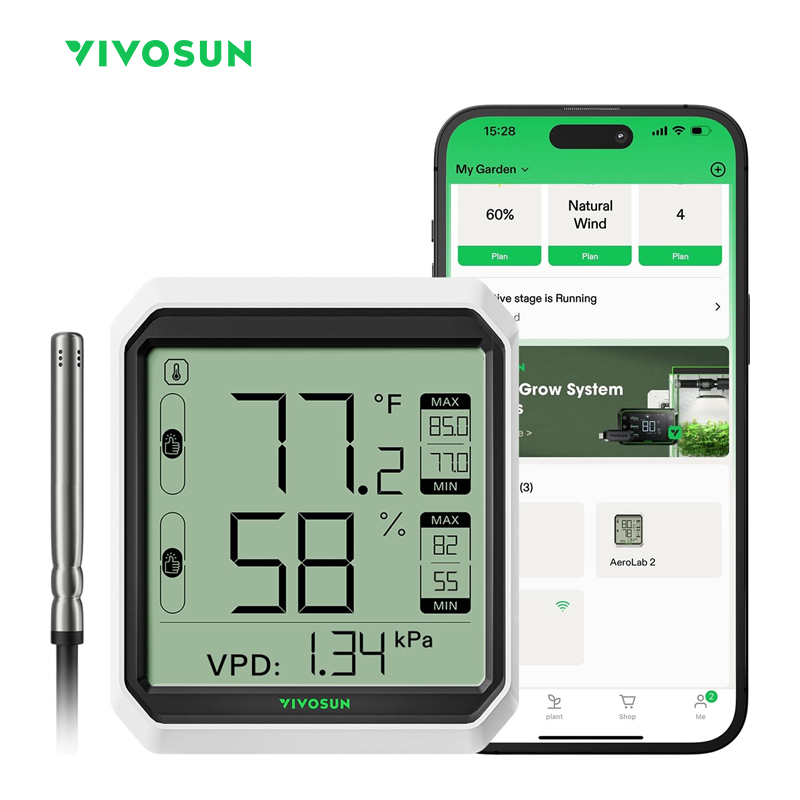 VIVOSUN AeroLab THB1S Wireless Bluetooth Hygrometer Thermometer Indoor