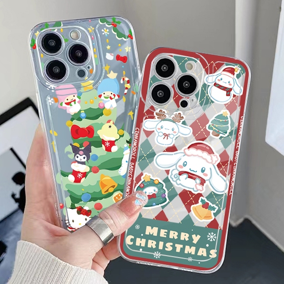 for iPhone 15 Pro Max 14 Plus 13 12 11 Merry Christmas Kuromi My Melody ...