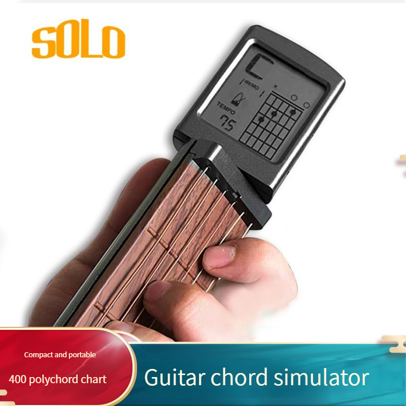 Portable 6 String Fingerboard 6 Frets Pocket Acoustic Guitar Practice