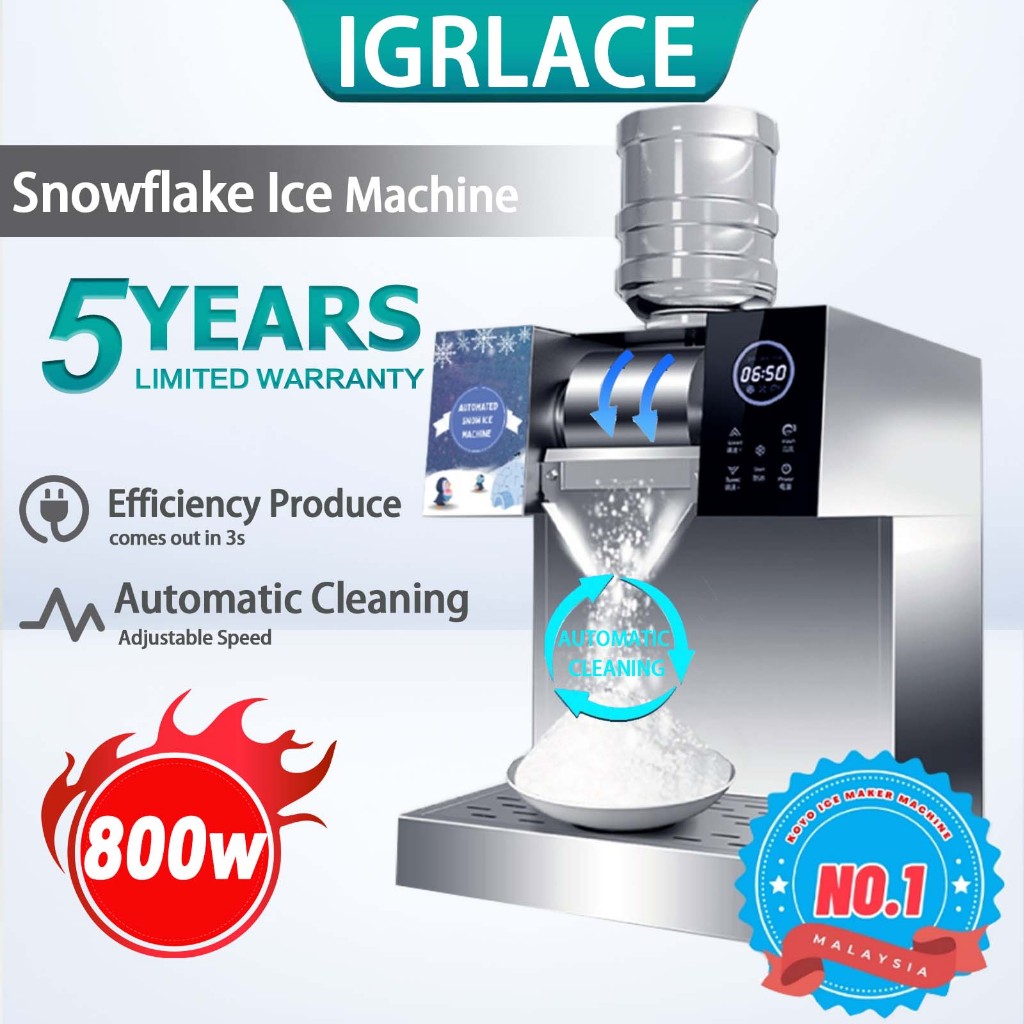 Snowflake Ice Machine 500W Commercial Ice Maker Smoothie Cream Ice ...