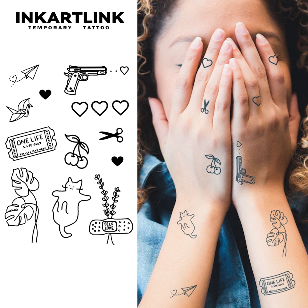 Henna Finger Tattoo (13) temporary tattoo stickers, waterproof long ...