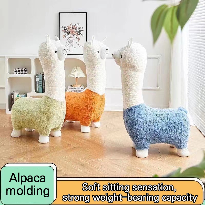 Creative Influencer Large Size Universal Wheel Alpaca Stool Animal ...