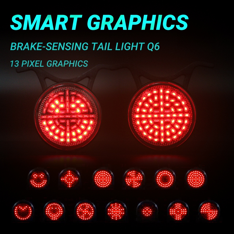 New Bicycle Smart Brake Taillight MTB Road Bike Auto Brake Sensing ...