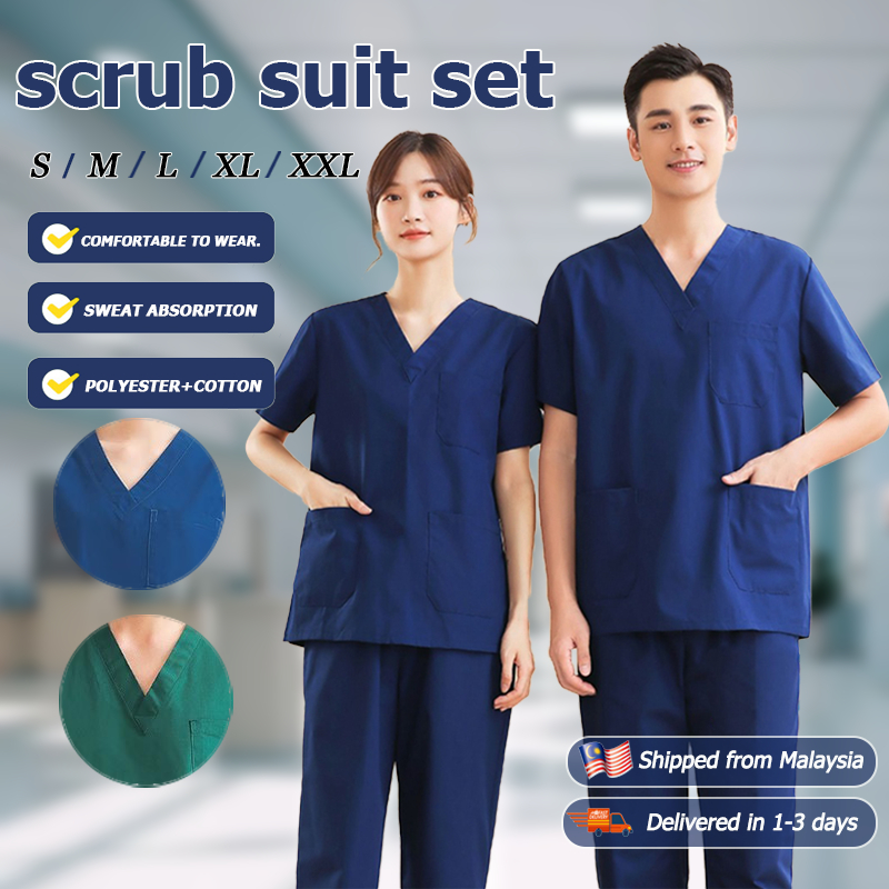 Scrub Suit Baju Scrub Medical Doctor‘s Scrub Medical Surgical Scrub ...