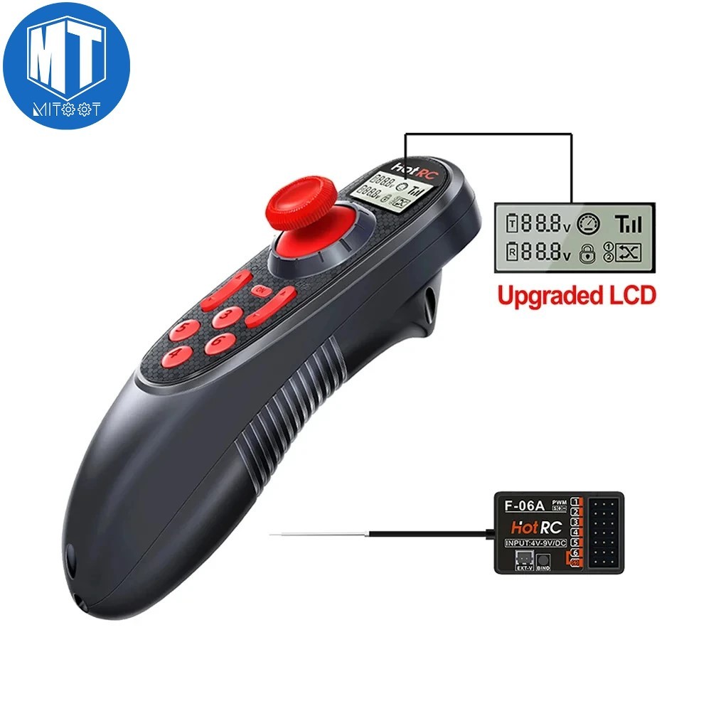 HOTRC DS-600 6CH 2.4GHz Radio System Transmitter Remote Controller with ...
