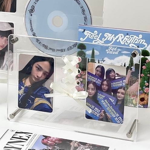Ribbon Photo Frame Double-Sided Laminated Card Brick 10cm Transparent ...