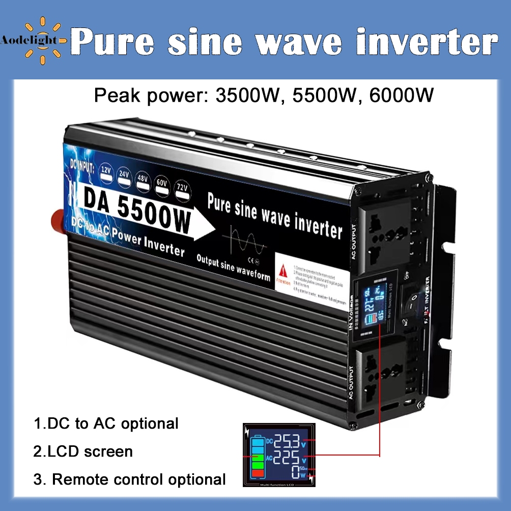 6000W Power Solar Inverter Pure Sine Wave Inverter Solar inverters Car ...