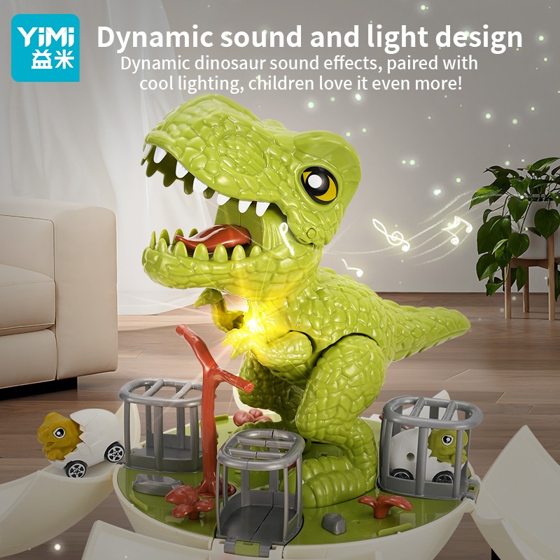 YIMI Dinosaur Rail Track Toys 2 in 1 Dinosaur Egg Toys Dinosaur World ...
