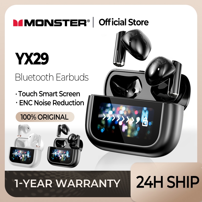 Monster YX29 Smart Screen Wireless Earphone TWS Bluetooth Earphone ENC ...