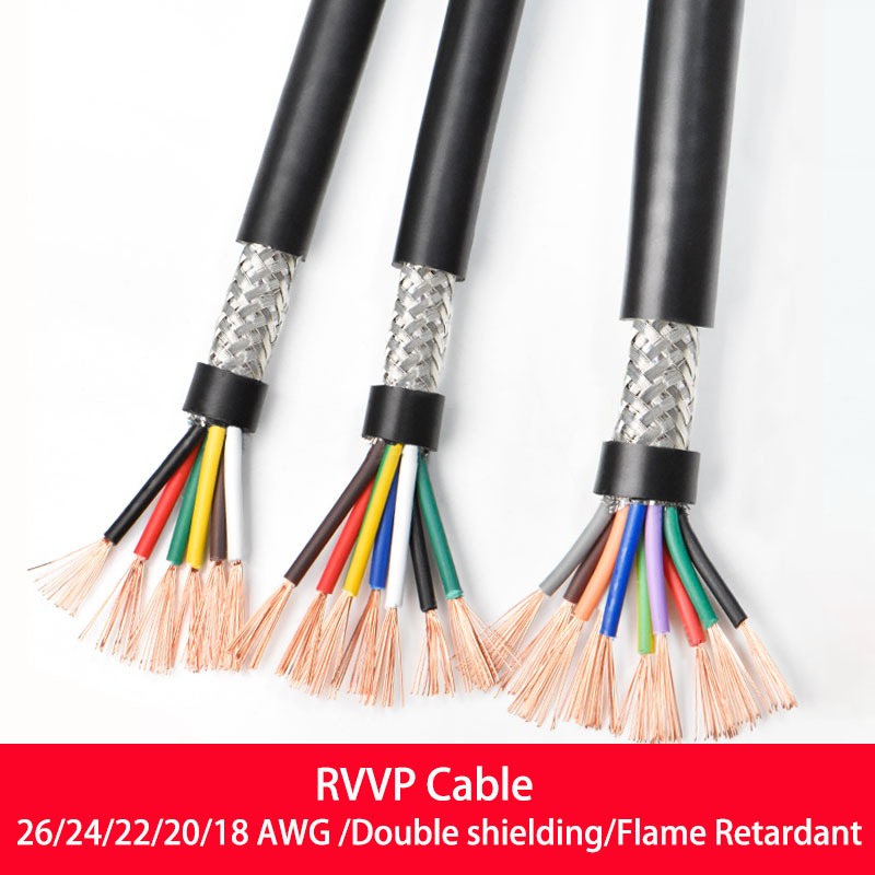 RVVP Shielded Cable 0.15mm² 0.2mm² 0.3mm² 0.5mm² 0.75mm² 1mm² 26/24/22 ...