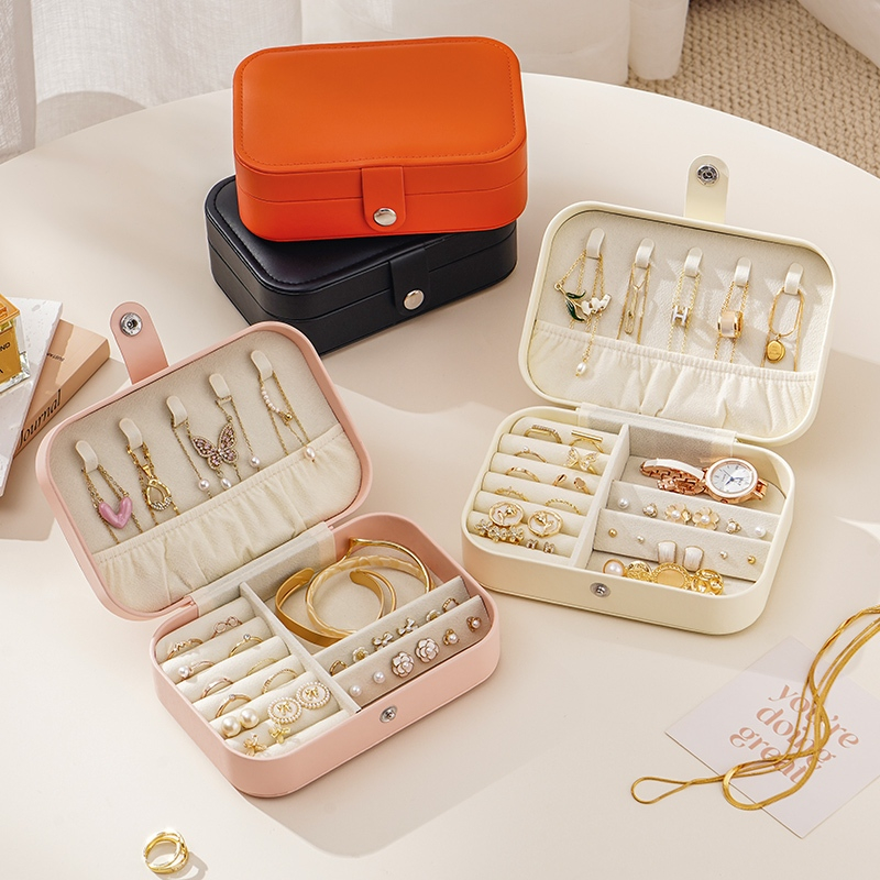 CASEGRACE Travel Jewellery Box PU Leather Small Jewelry Organizer