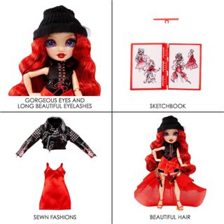 Rainbow High Fantastic Fashion Ruby Anderson - Red 11” Fashion Doll And 