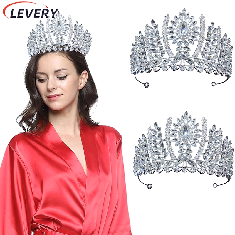 Levery 2024 New Design Miss Beauty Pageant Crown rhinestone crystal ...