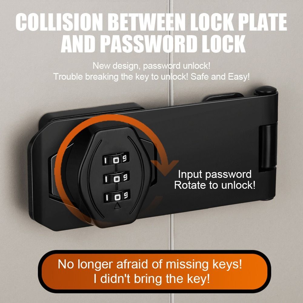 Door Lock With Password / 3 Digit Combination Lock / Latch / Keyless ...