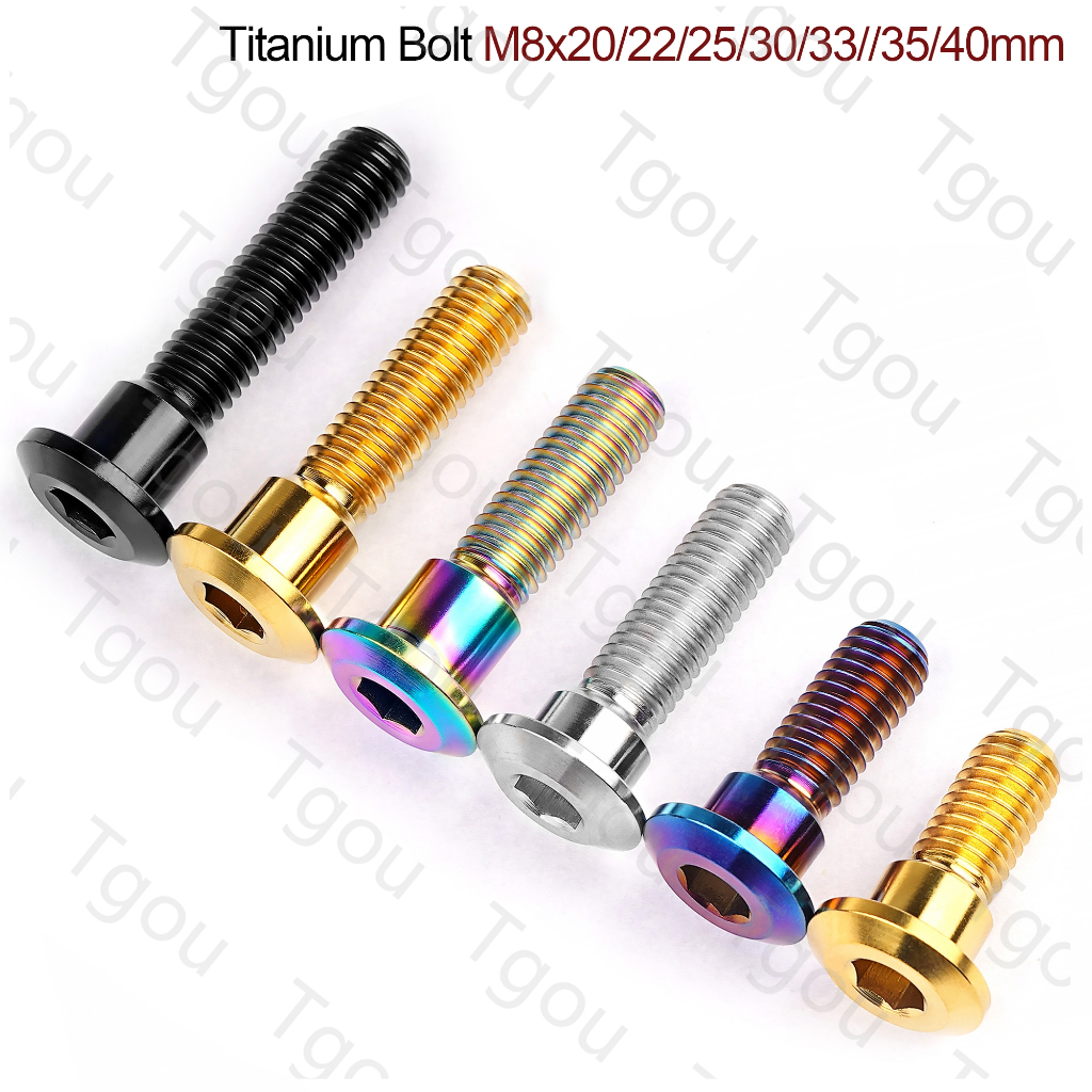 Tgou Titanium Bolts M8x20 22 25 30 33 35 40mm Screws Hex Socket Head ...