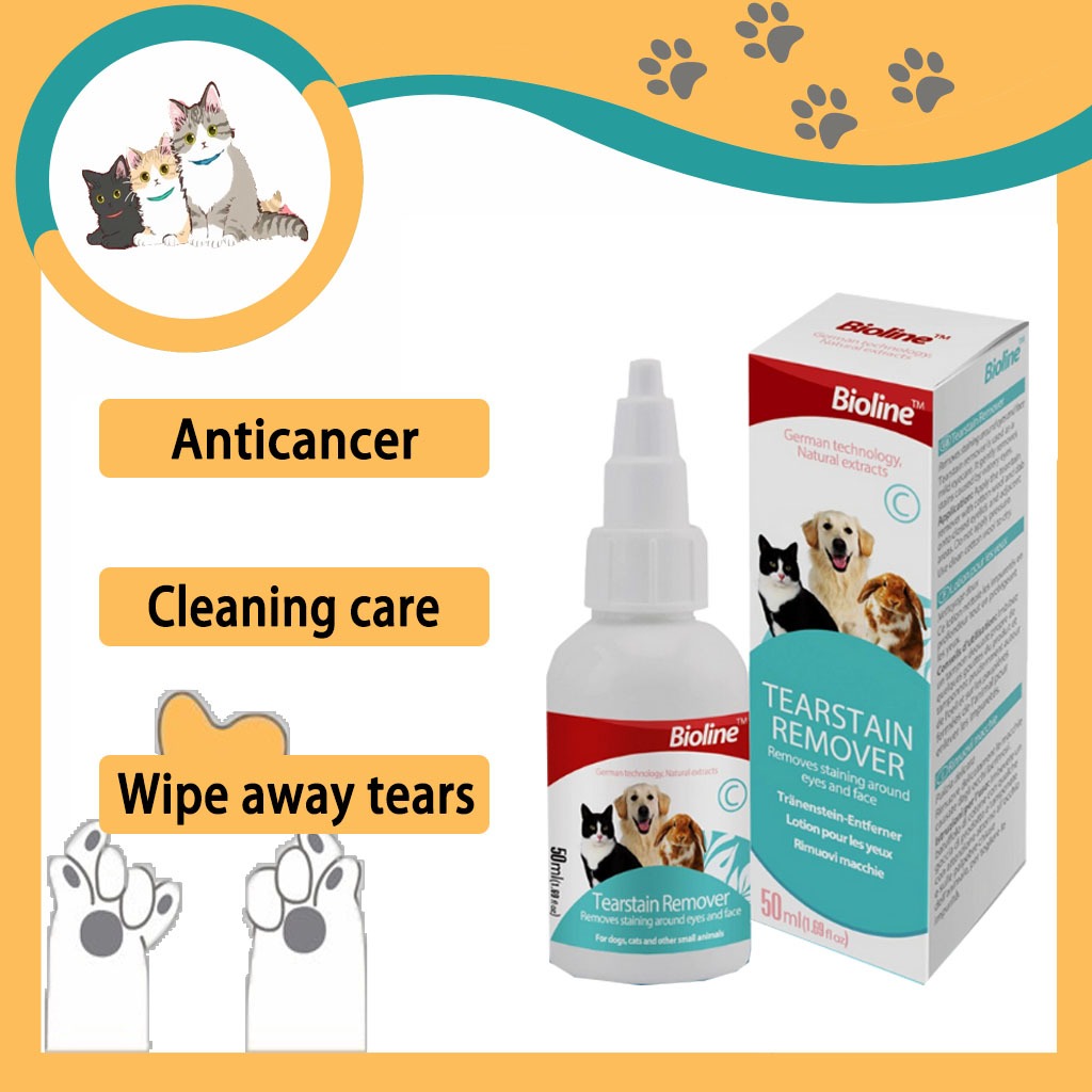 Bioline Tear Stain Remover Antibacterial and antiinflammatory eyes 50