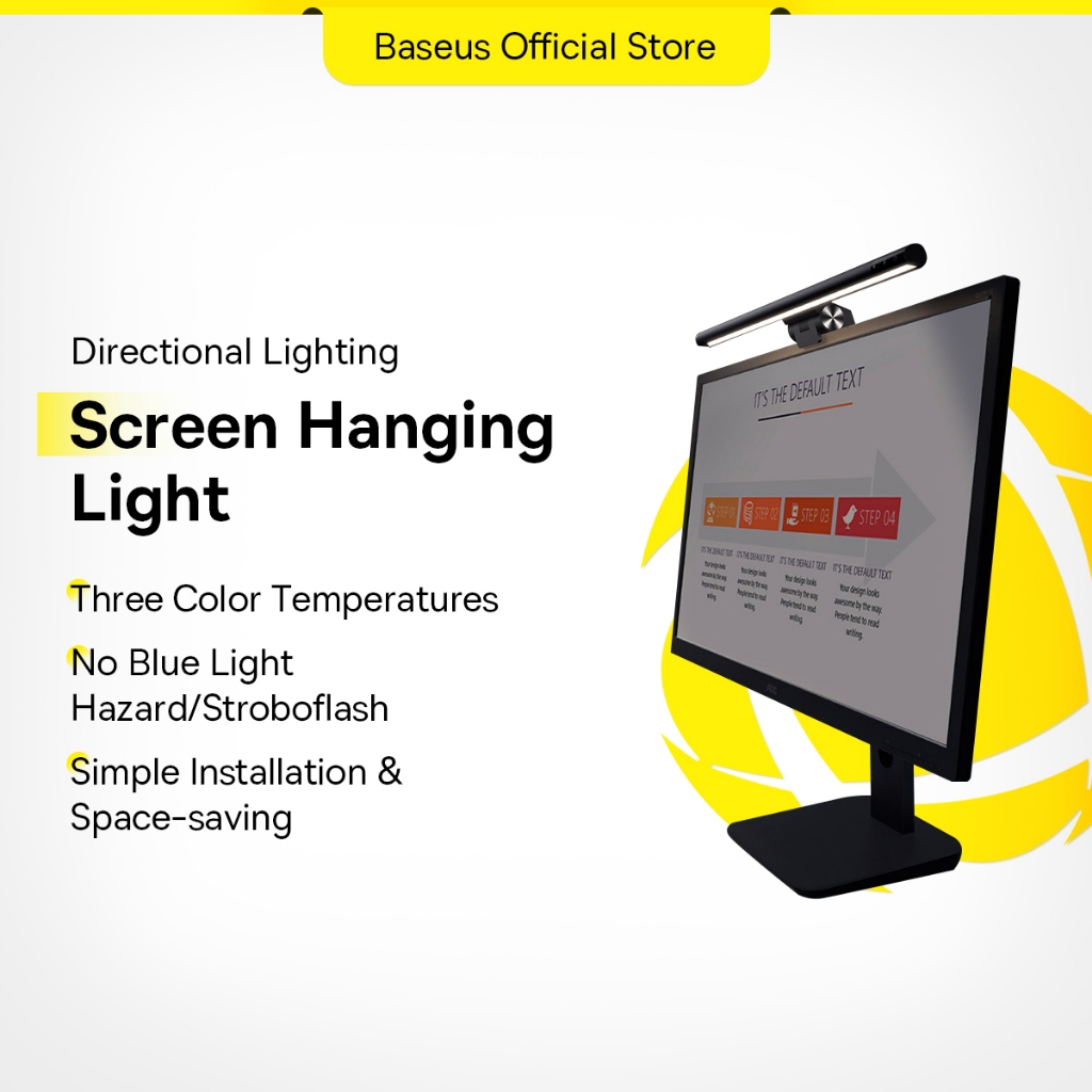 Baseus Screen Bar For LCD Monitor Laptop USB Asymmetric Light Source ...