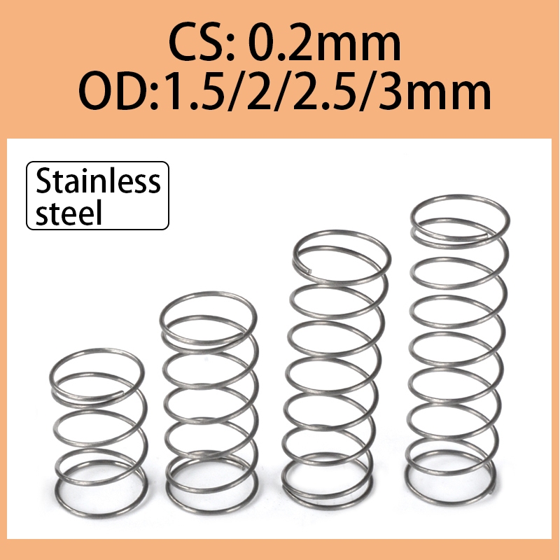 10pcs 304 stainless steel compression spring pressure spring with a ...