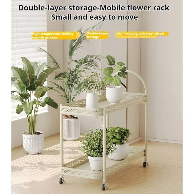 Movable Flower Stand Balcony Flower Stand Living Room Flower Stand Iron ...