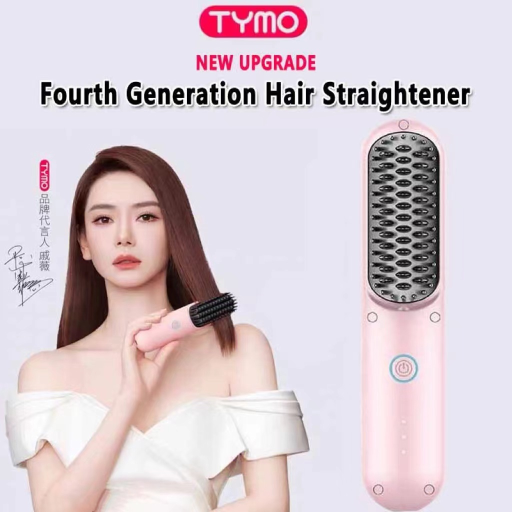 In Stock】 TYMO PORTA Cordless Hair Straightener Brush, Mini