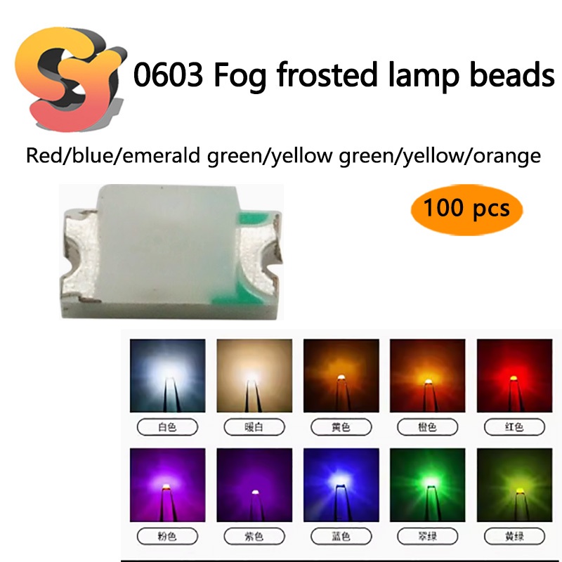 [Ready Stock Supply] 100pcs 0603 Fog Frosted Lamp Beads Red Light Blue ...