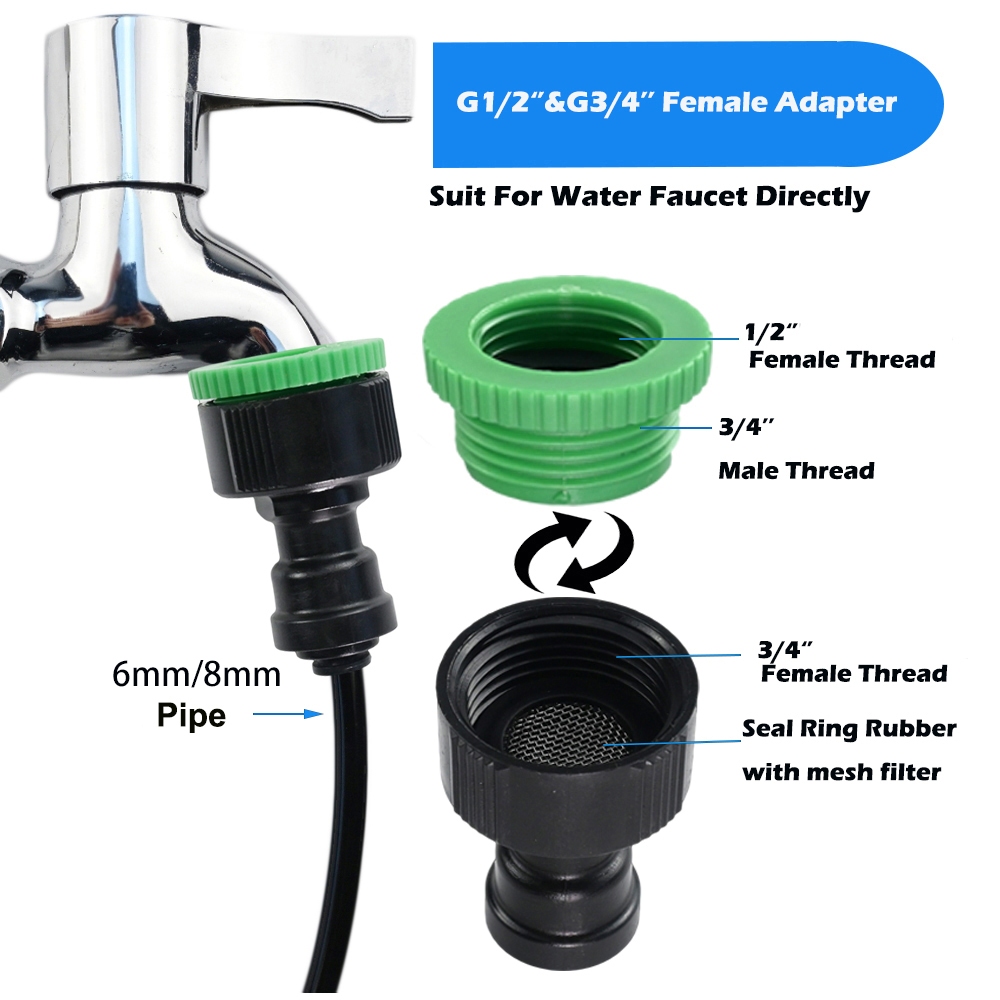 20/25/32/40/50mm PE Tube Tap Water Splitter Plastic Quick