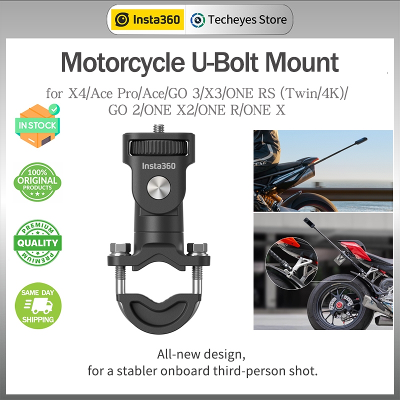Kit Moto Insta360 - Compatible Ace Pro/GO 3/X3/ONE RS - Guidon Et Casque