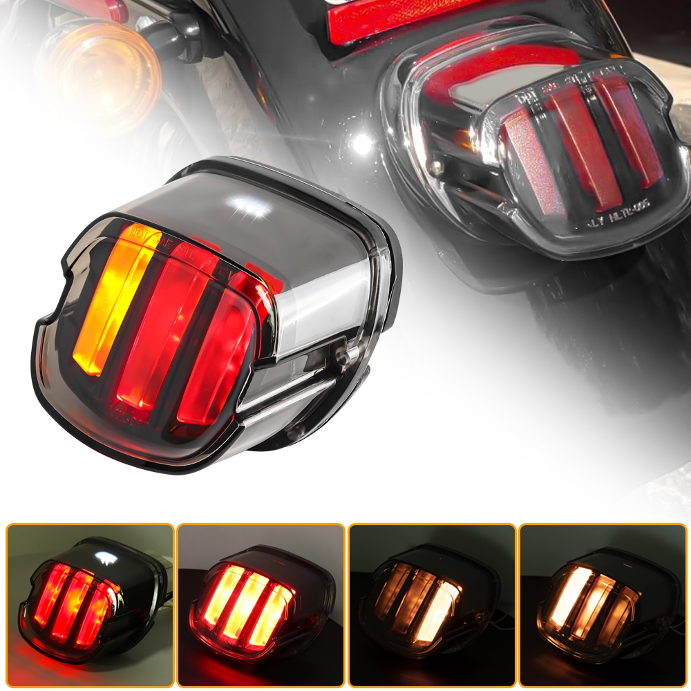 Motorcycle LED Rear Tail Light Brake Stop Turn Signals Lamp Motorbike ...