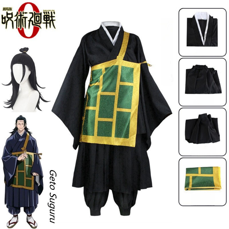 Anime Jujutsu Kaisen Geto Suguru Cosplay Wig Costume Japanese Kimono ...