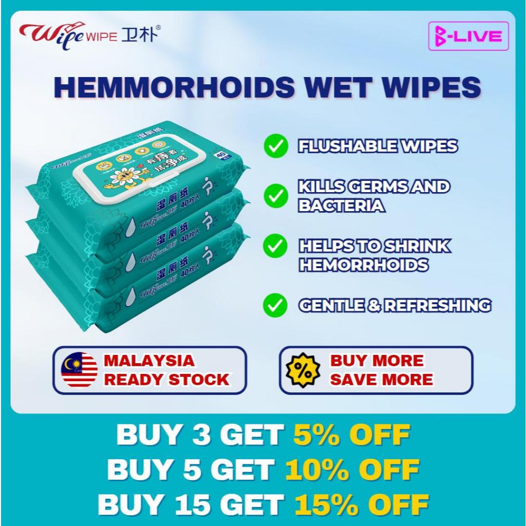 WeibuFlushable Hemorrhoid Wipes Wet Toilet Paper 40pcs Shopee Malaysia