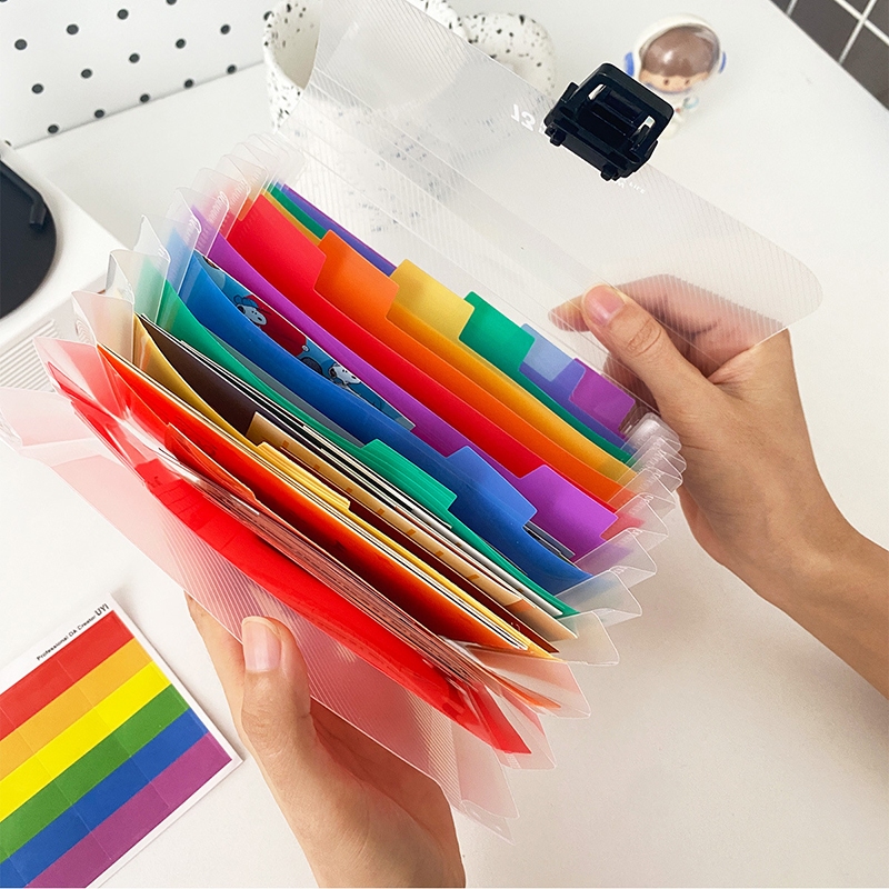 A6 Expanding Wallet Rainbow File Folder Bill Receipt File Sorting ...