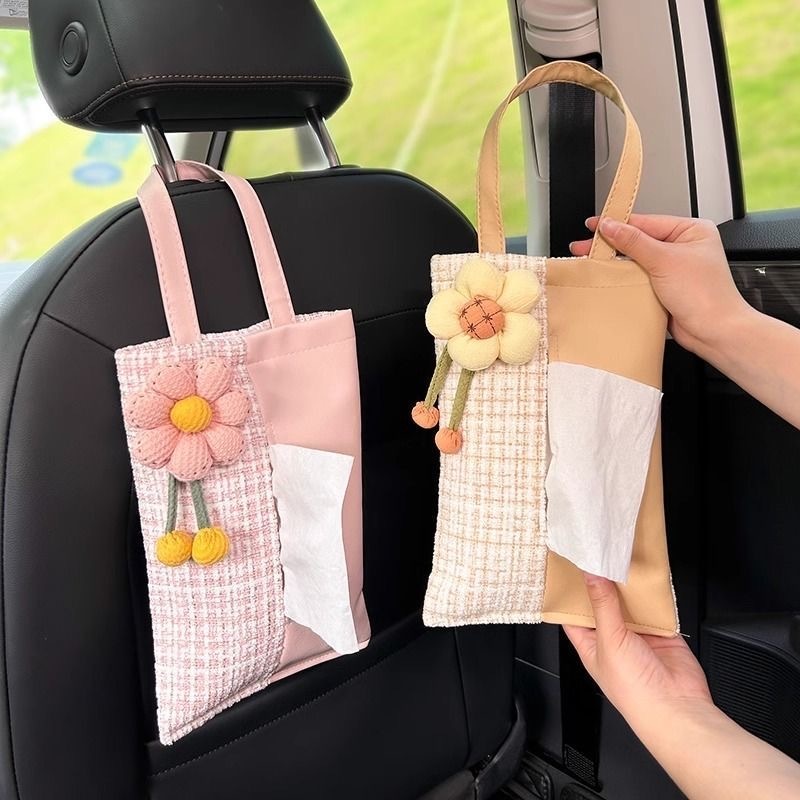 New!! car tissue box car storage bag cute car accessories perodua myvi ...