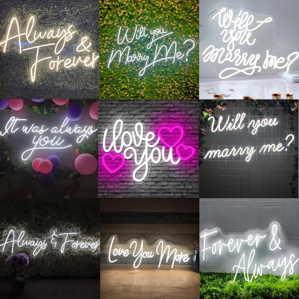 Always Forever Neon Sign It Was Always You Neon Sign Will You Marry Me ...