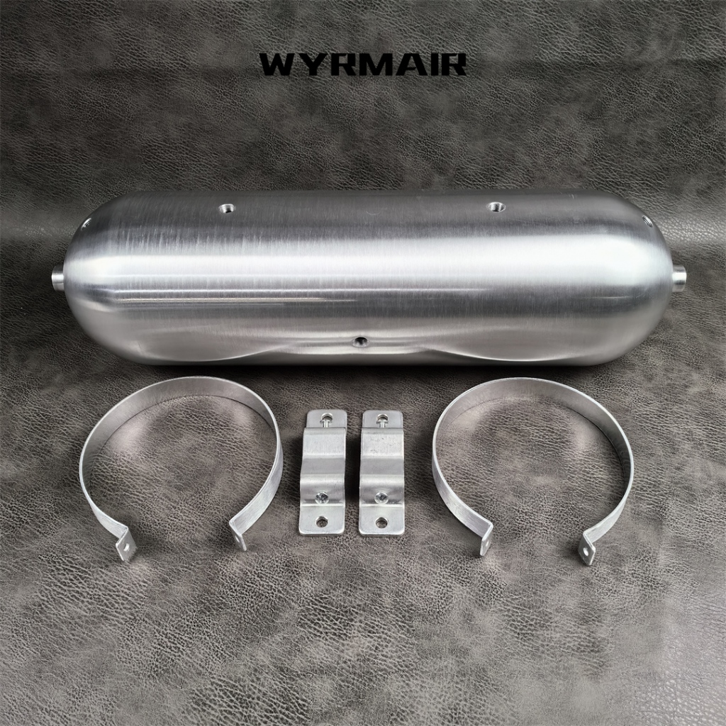 5 Gallon 7 Port Aluminum Air Tank – 200 PSI For Air Ride Suspension & Train Horns