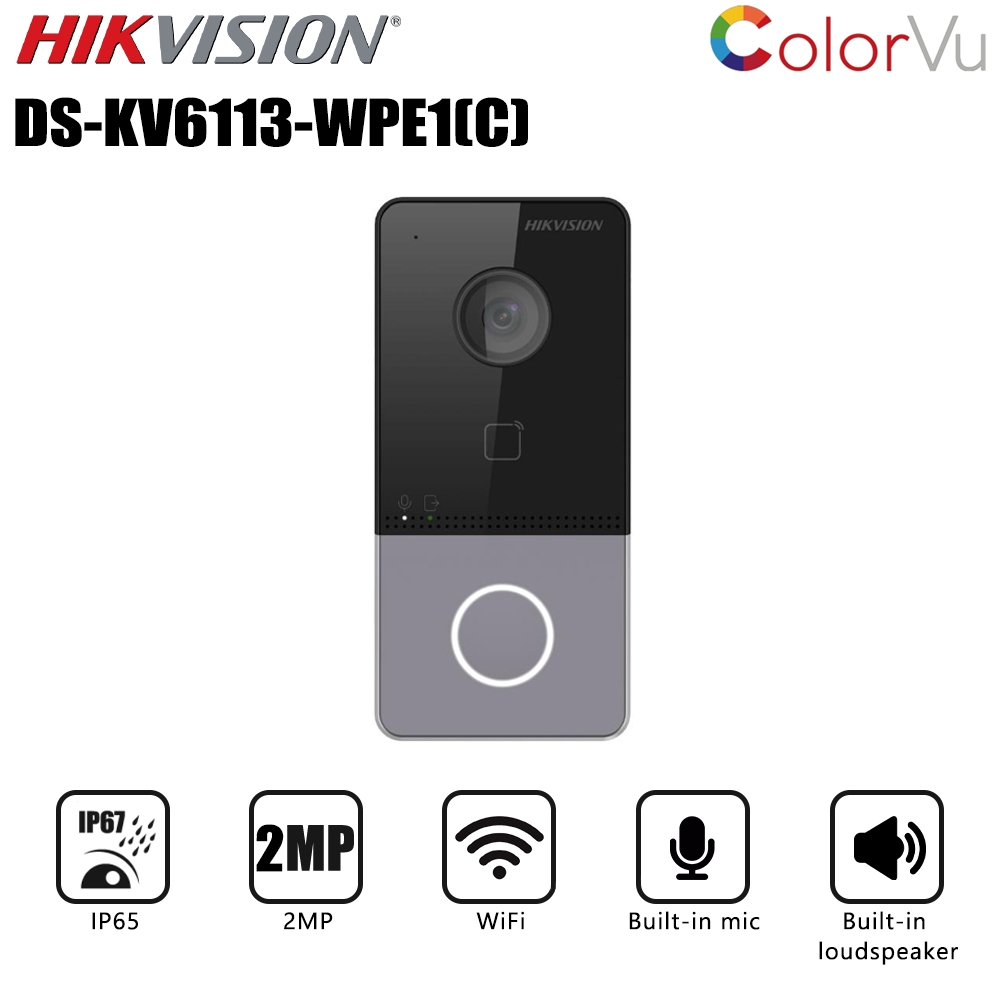 【Ready Stock】Hikvision DS-KV6113-WPE1(C) Doorbell IP POE, wifi Door ...
