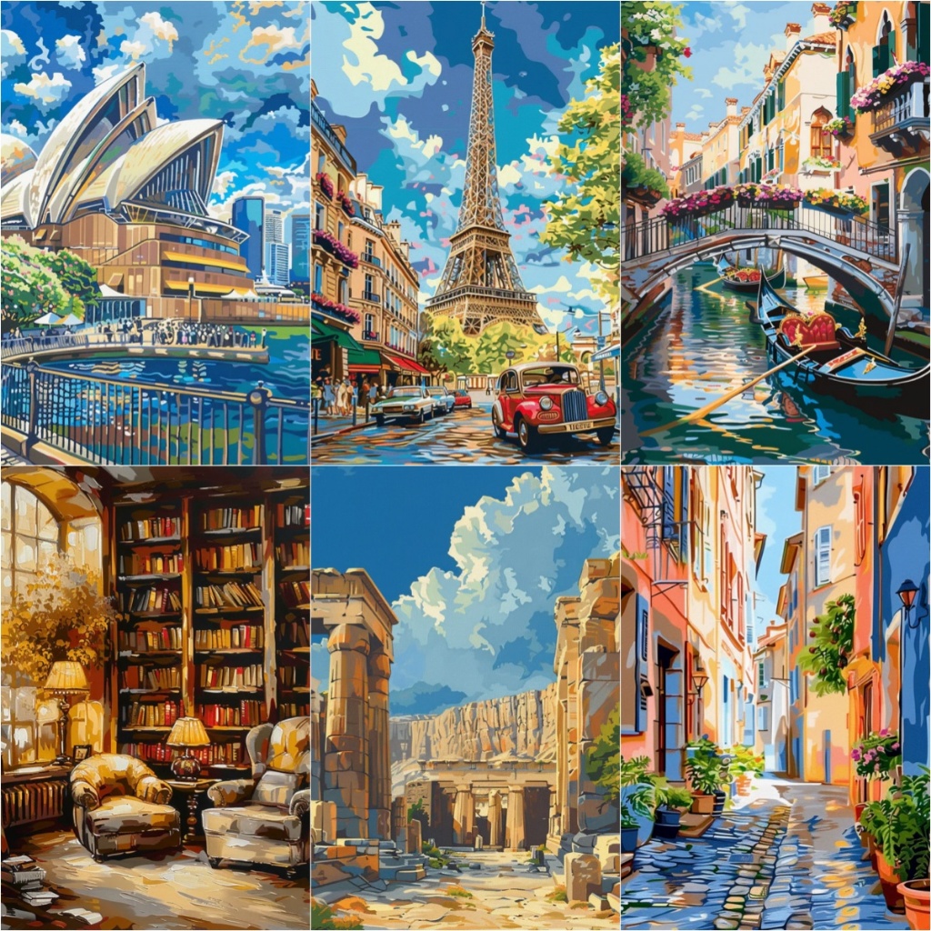 DROFE/paint by numbers/Landmark/painting by number/diy/painting set ...