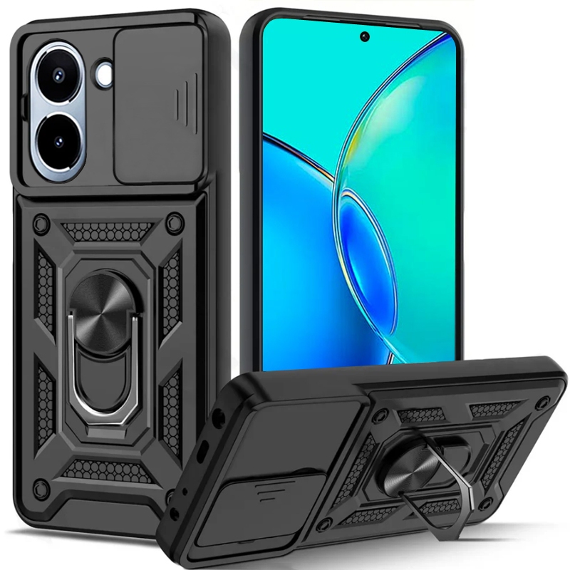 Shockproof Protector Heavy Hard Case Casing with Metal Stand for Vivo ...