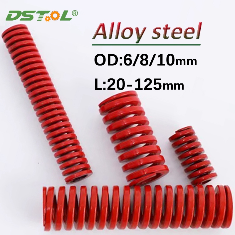 1Pc Red Compression Spring Medium Load Die Spring Rear Trunk Tailgate ...